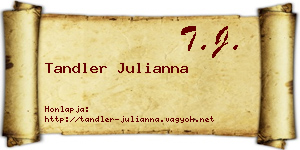 Tandler Julianna névjegykártya